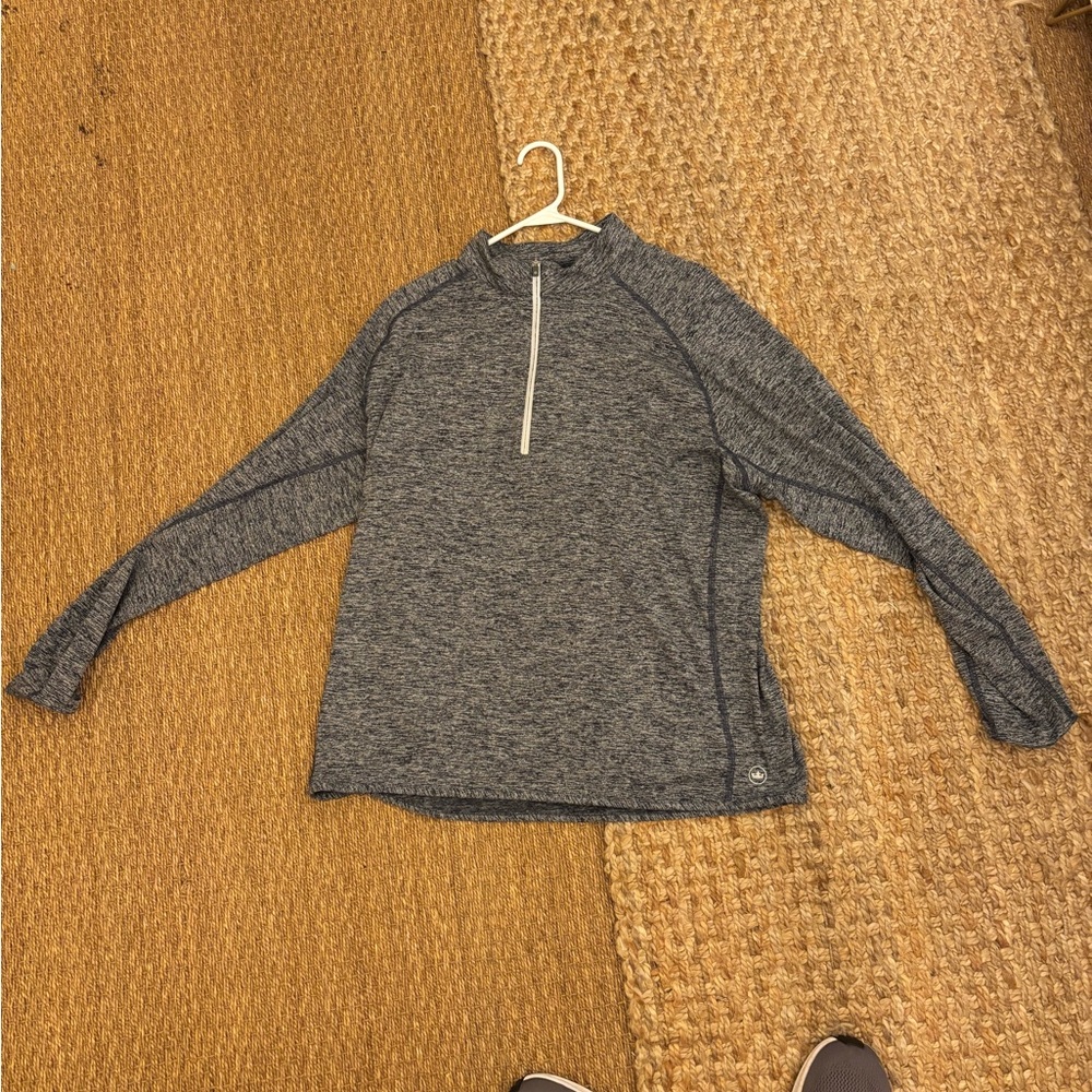 Men’s Peter Millar Quarter Zip Blue and White. Size XL